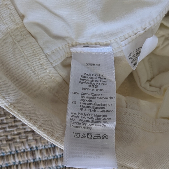 Madewell Tapered Denim Trousers In Ivory - Picture 7 of 12